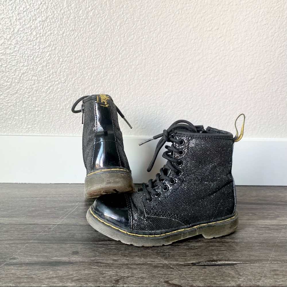 Dr. Martens ‘Pooch’ Girls Sparkle Combat Boots